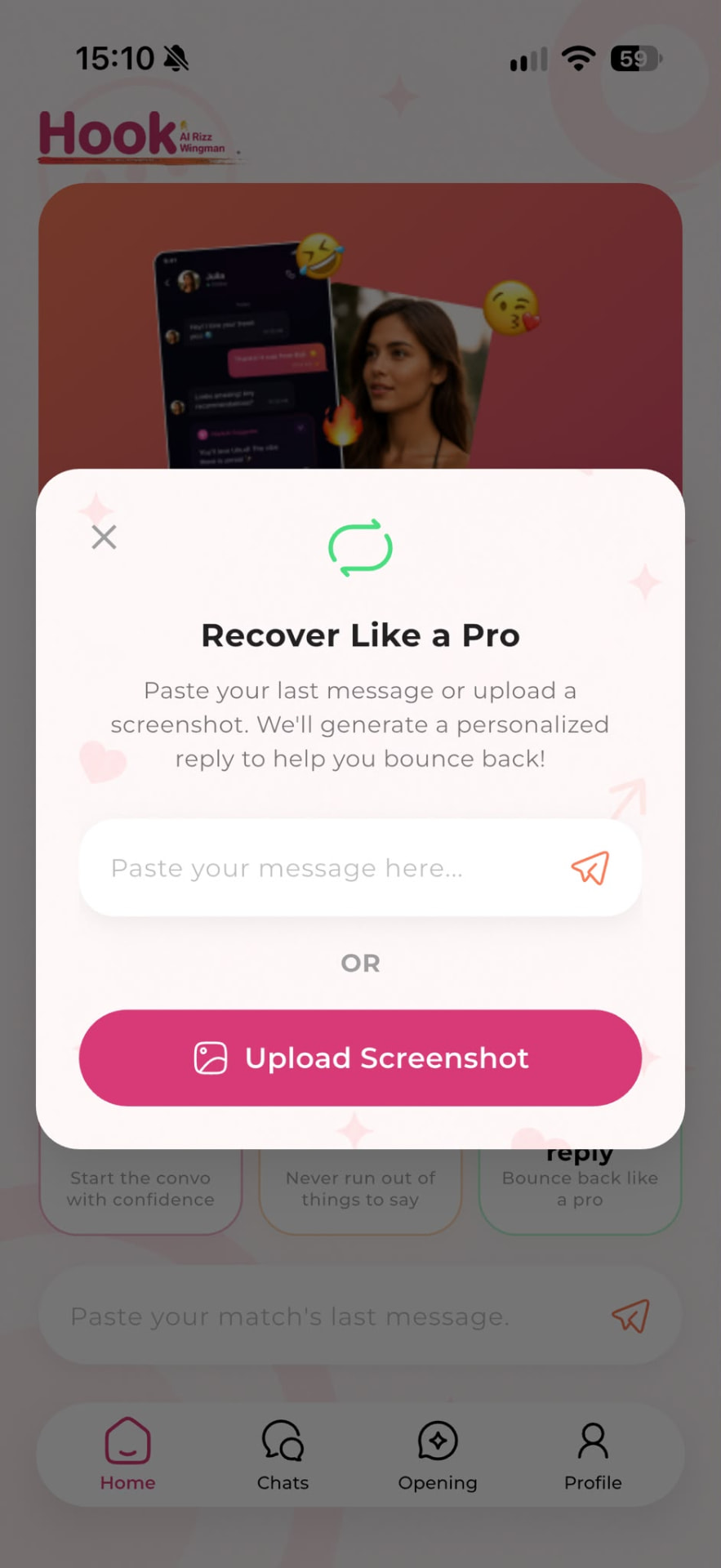 Hook - Ai Rizz Wingman Recover Like a Pro screen